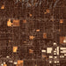 La Habra California Map Print in Ember Style Zoomed In Close Up Showing Details