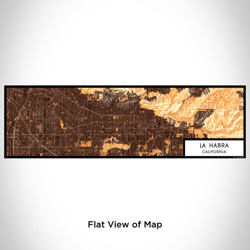 Flat View of Map Custom La Habra California Map Enamel Mug in Ember