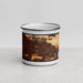 Front View Custom La Habra California Map Enamel Mug in Ember