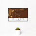 12x18 La Junta Colorado Map Print Landscape Orientation in Ember Style With Small Cactus Plant in White Planter