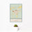 12x18 La Junta Colorado Map Print Portrait Orientation in Woodblock Style With Small Cactus Plant in White Planter