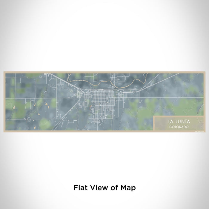 Flat View of Map Custom La Junta Colorado Map Enamel Mug in Afternoon