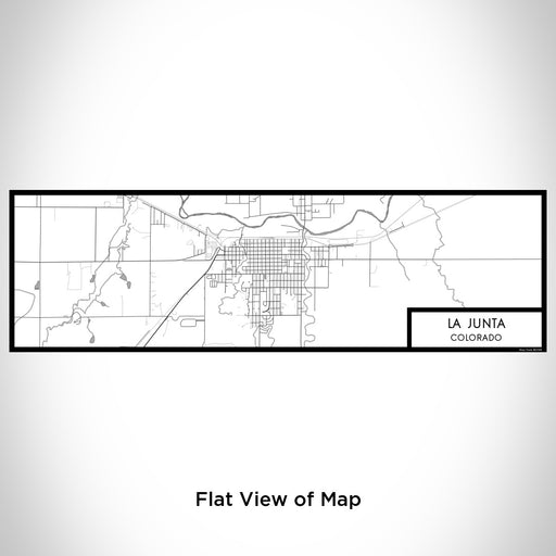 Flat View of Map Custom La Junta Colorado Map Enamel Mug in Classic