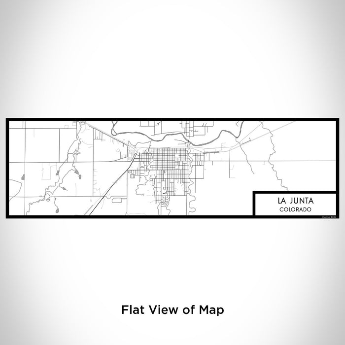 Flat View of Map Custom La Junta Colorado Map Enamel Mug in Classic