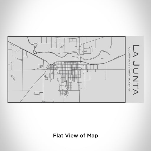 Rendered View of La Junta Colorado Map Engraving on 17oz Stainless Steel Insulated Cola Bottle