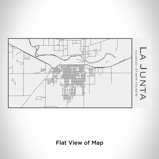 Rendered View of La Junta Colorado Map Engraving on 17oz Stainless Steel Insulated Cola Bottle in White