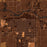 La Junta Colorado Map Print in Ember Style Zoomed In Close Up Showing Details