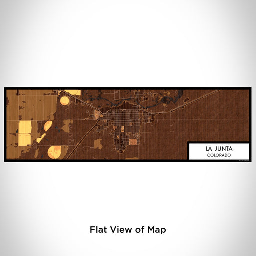 Flat View of Map Custom La Junta Colorado Map Enamel Mug in Ember