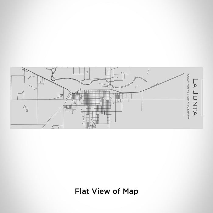 Rendered View of La Junta Colorado Map Engraving on 10oz Stainless Steel Insulated Cup with Sipping Lid