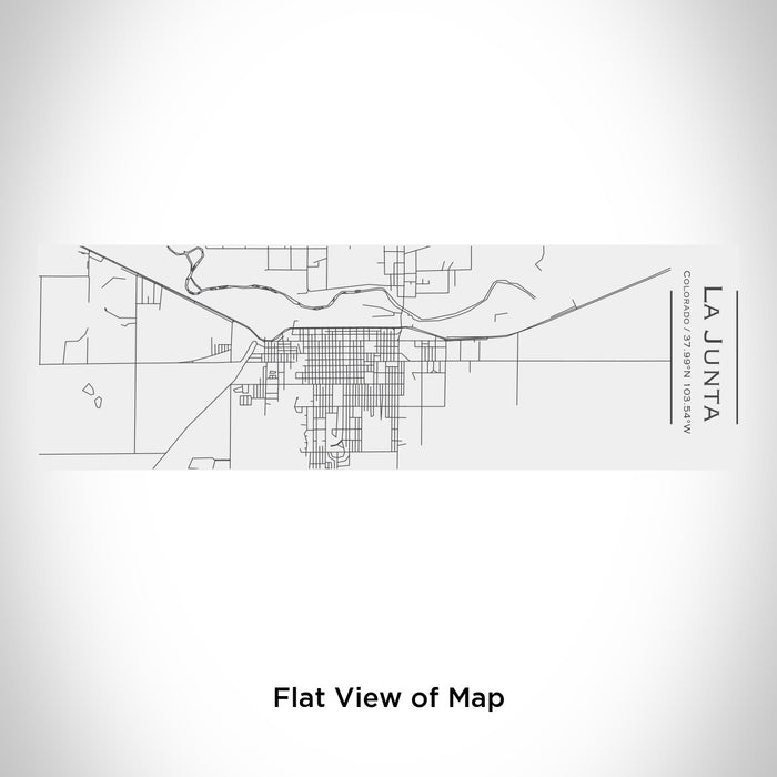 Rendered View of La Junta Colorado Map Engraving on 10oz Stainless Steel Insulated Cup with Sliding Lid in White