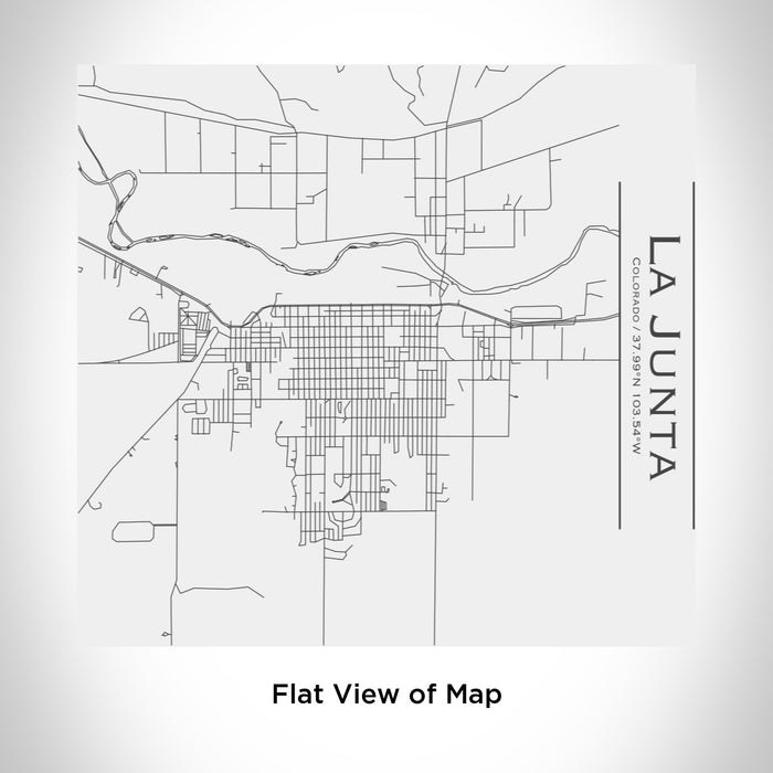 Rendered View of La Junta Colorado Map Engraving on 17oz Stainless Steel Insulated Tumbler in White