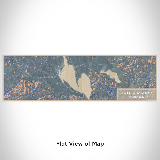 Flat View of Map Custom Lake Almanor California Map Enamel Mug in Afternoon