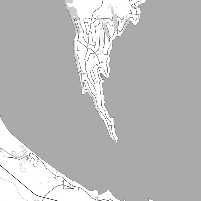 Lake Almanor California Map Print in Classic Style Zoomed In Close Up Showing Details