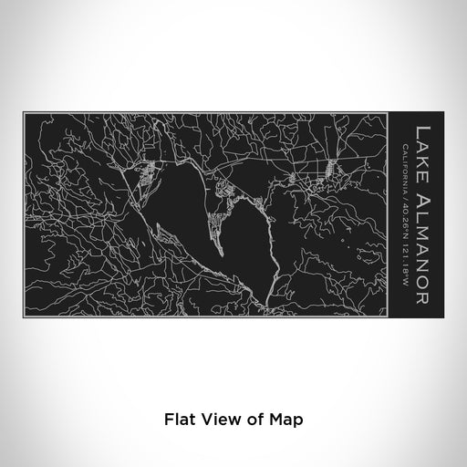 Rendered View of Lake Almanor California Map Engraving on 17oz Stainless Steel Insulated Cola Bottle in Black