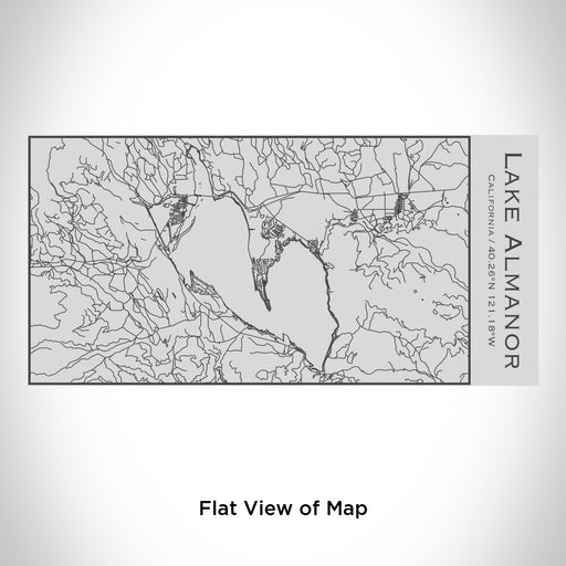 Rendered View of Lake Almanor California Map Engraving on 17oz Stainless Steel Insulated Cola Bottle