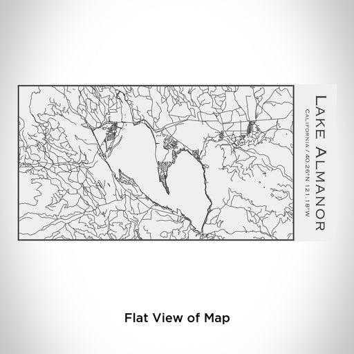 Rendered View of Lake Almanor California Map Engraving on 17oz Stainless Steel Insulated Cola Bottle in White