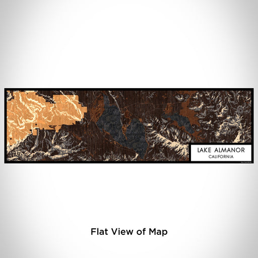 Flat View of Map Custom Lake Almanor California Map Enamel Mug in Ember