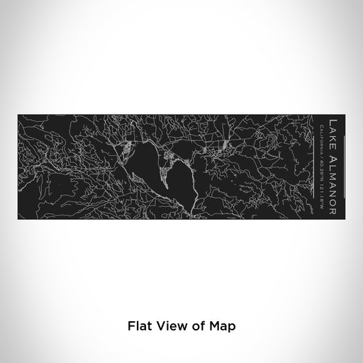 Rendered View of Lake Almanor California Map Engraving on 10oz Stainless Steel Insulated Cup with Sliding Lid in Black