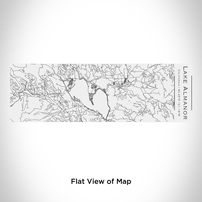 Rendered View of Lake Almanor California Map Engraving on 10oz Stainless Steel Insulated Cup with Sliding Lid in White