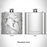 Rendered View of Lake Almanor California Map Engraving on 6oz Stainless Steel Flask