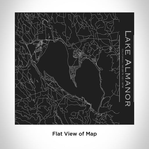 Rendered View of Lake Almanor California Map Engraving on 17oz Stainless Steel Insulated Tumbler in Black