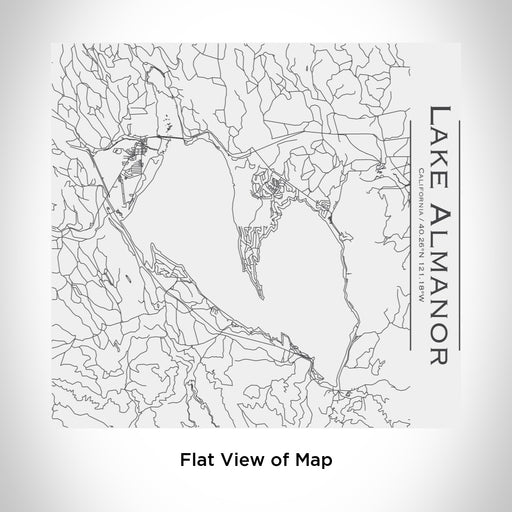 Rendered View of Lake Almanor California Map Engraving on 17oz Stainless Steel Insulated Tumbler in White