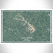 Lake Anna Virginia Map Print Landscape Orientation in Afternoon Style With Shaded Background