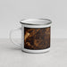 Left View Custom Lake Anna Virginia Map Enamel Mug in Ember