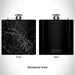 Rendered View of Lake Anna Virginia Map Engraving on 6oz Stainless Steel Flask in Black