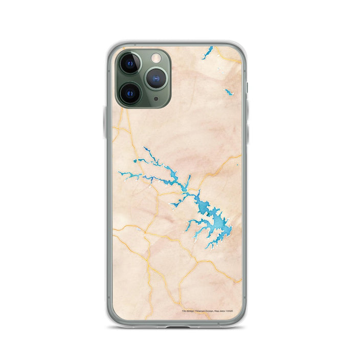 Custom Lake Anna Virginia Map Phone Case in Watercolor
