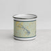 Front View Custom Lake Anna Virginia Map Enamel Mug in Woodblock
