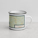 Right View Custom Lake Anna Virginia Map Enamel Mug in Woodblock
