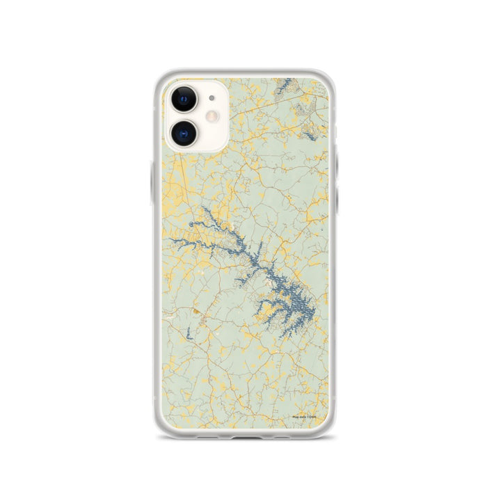 Custom Lake Anna Virginia Map Phone Case in Woodblock