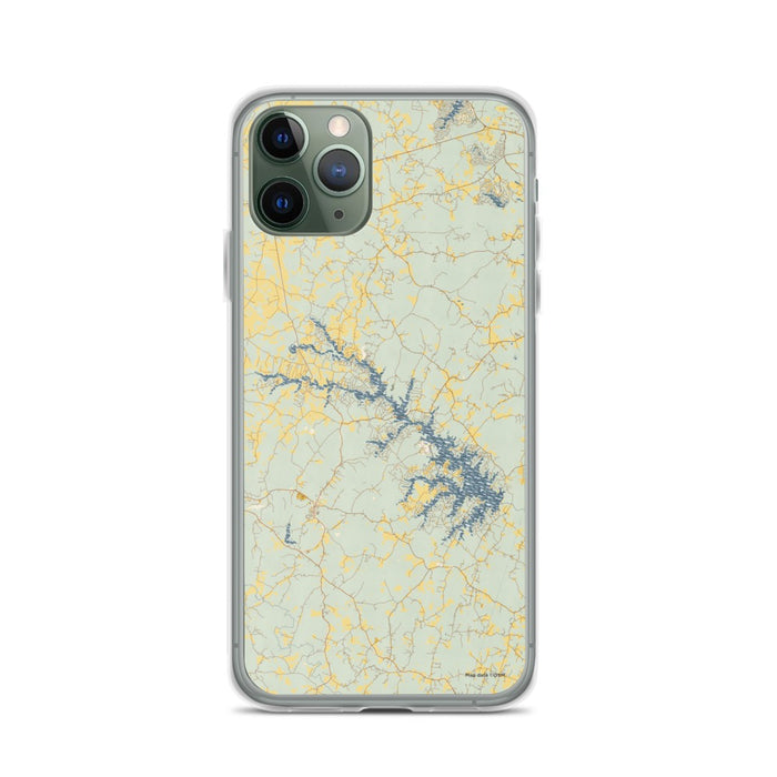 Custom Lake Anna Virginia Map Phone Case in Woodblock