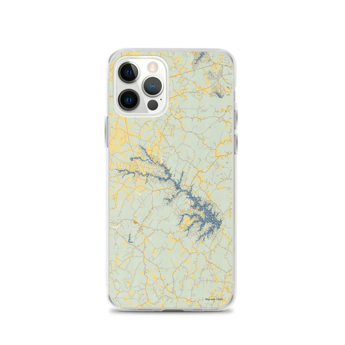 Custom Lake Anna Virginia Map Phone Case in Woodblock