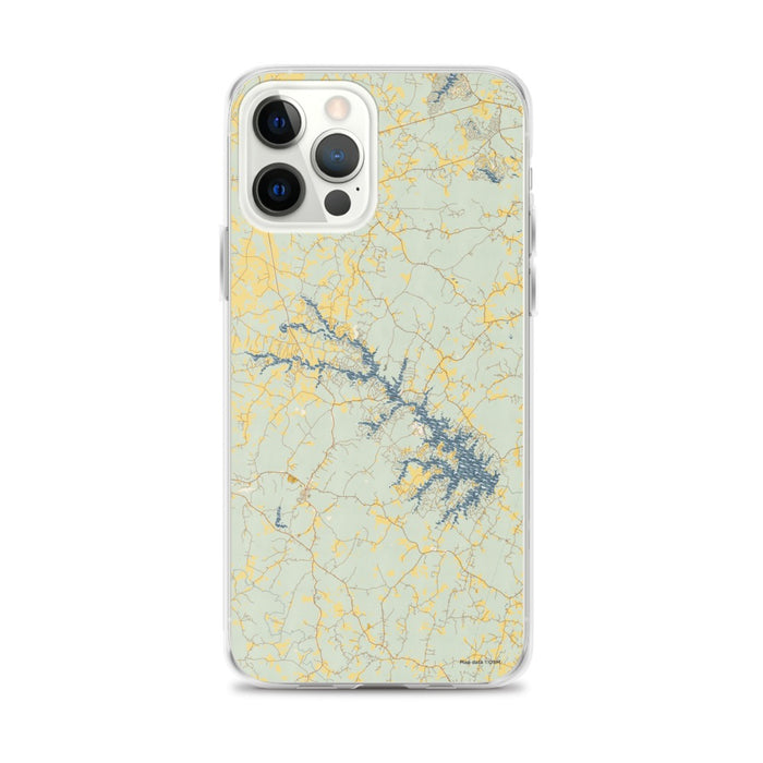 Custom Lake Anna Virginia Map Phone Case in Woodblock