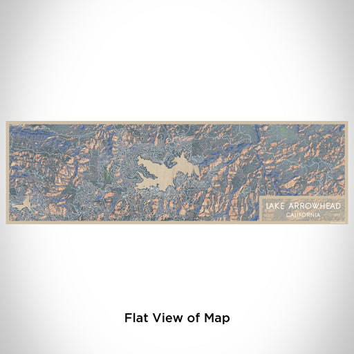 Flat View of Map Custom Lake Arrowhead California Map Enamel Mug in Afternoon