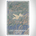 Lake Arrowhead California Map Print Portrait Orientation in Afternoon Style With Shaded Background