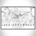 Lake Arrowhead California Map Print Landscape Orientation in Classic Style With Shaded Background