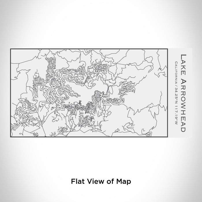 Rendered View of Lake Arrowhead California Map Engraving on 17oz Stainless Steel Insulated Cola Bottle in White
