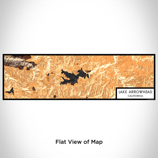 Flat View of Map Custom Lake Arrowhead California Map Enamel Mug in Ember
