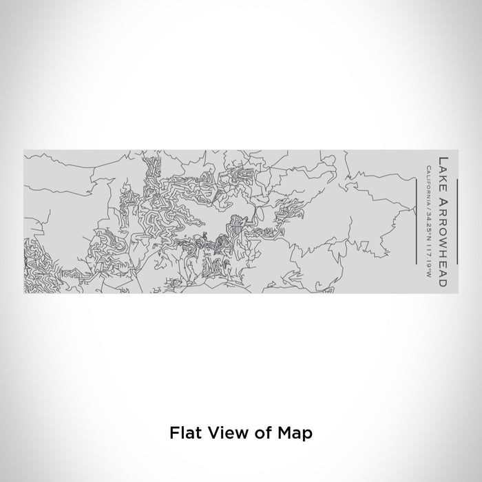 Rendered View of Lake Arrowhead California Map Engraving on 10oz Stainless Steel Insulated Cup with Sipping Lid