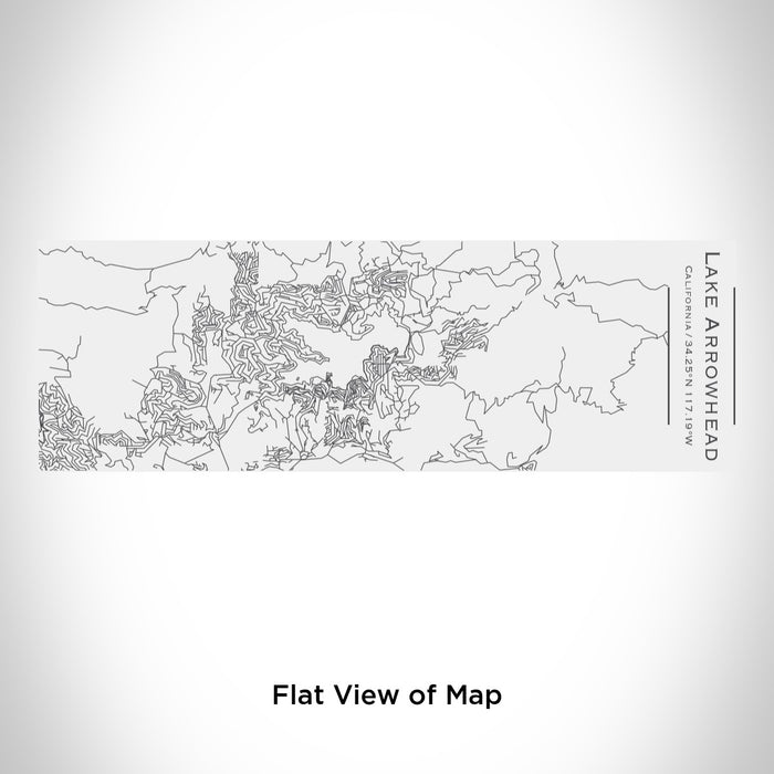 Rendered View of Lake Arrowhead California Map Engraving on 10oz Stainless Steel Insulated Cup with Sliding Lid in White