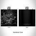 Rendered View of Lake Arrowhead California Map Engraving on 6oz Stainless Steel Flask in Black
