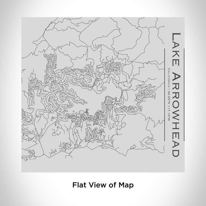 Rendered View of Lake Arrowhead California Map Engraving on 17oz Stainless Steel Insulated Tumbler