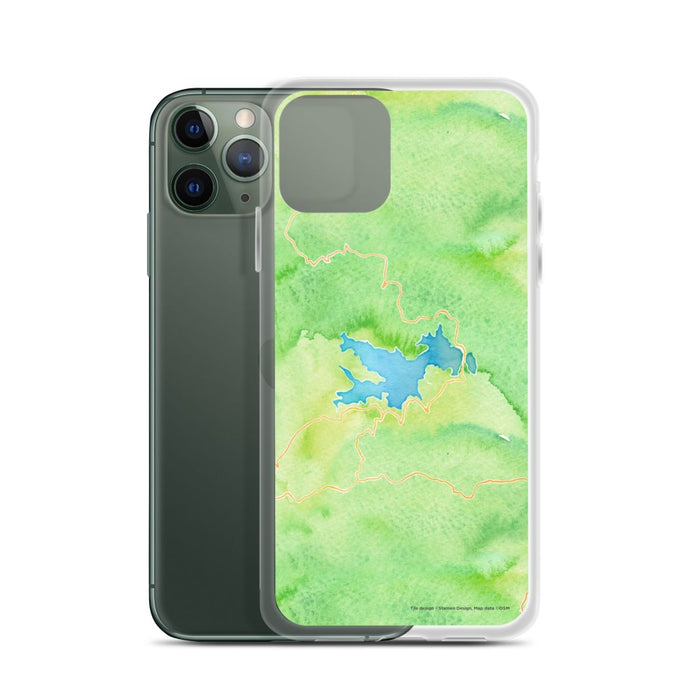 Custom Lake Arrowhead California Map Phone Case in Watercolor
