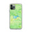 Custom iPhone 11 Pro Lake Arrowhead California Map Phone Case in Watercolor
