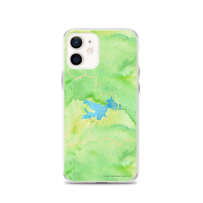 Custom iPhone 12 Lake Arrowhead California Map Phone Case in Watercolor