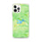 Custom iPhone 12 Pro Max Lake Arrowhead California Map Phone Case in Watercolor