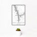 12x18 Lake Barkley Kentucky Map Print Portrait Orientation in Classic Style With Small Cactus Plant in White Planter